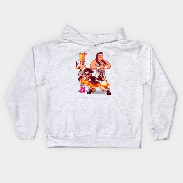 The Queen Of Fighters Kids Hoodie by BrunoMota